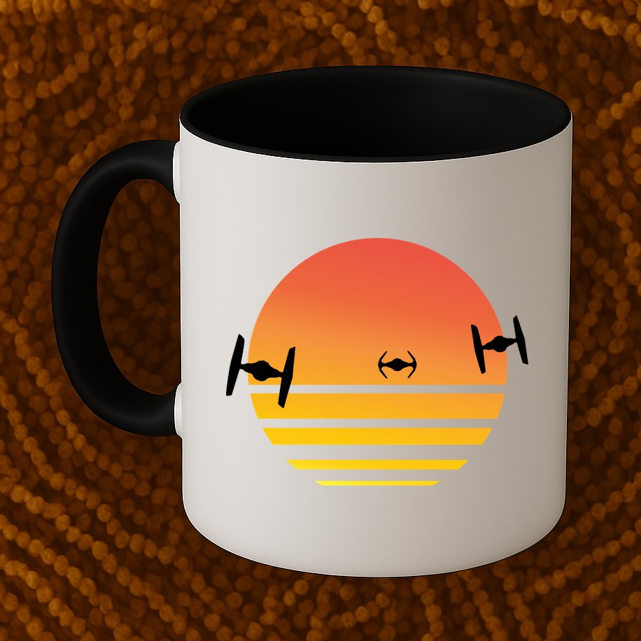 Tie Fighter Sunset Mug