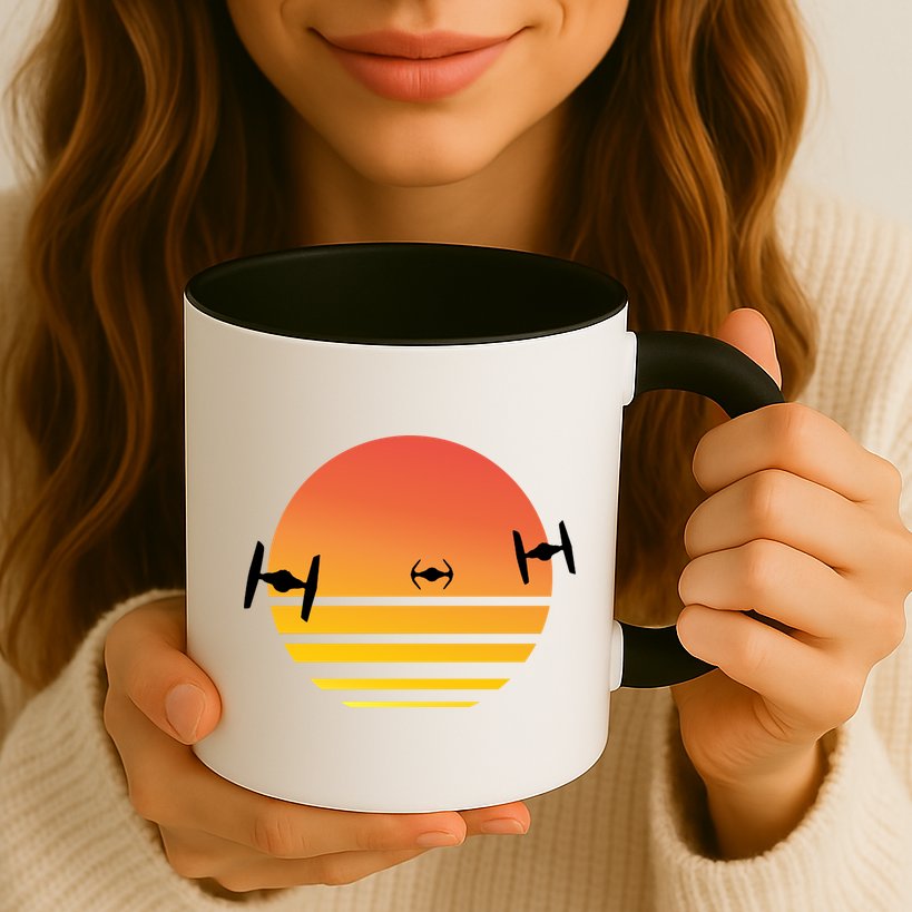Tie Fighter Sunset Mug