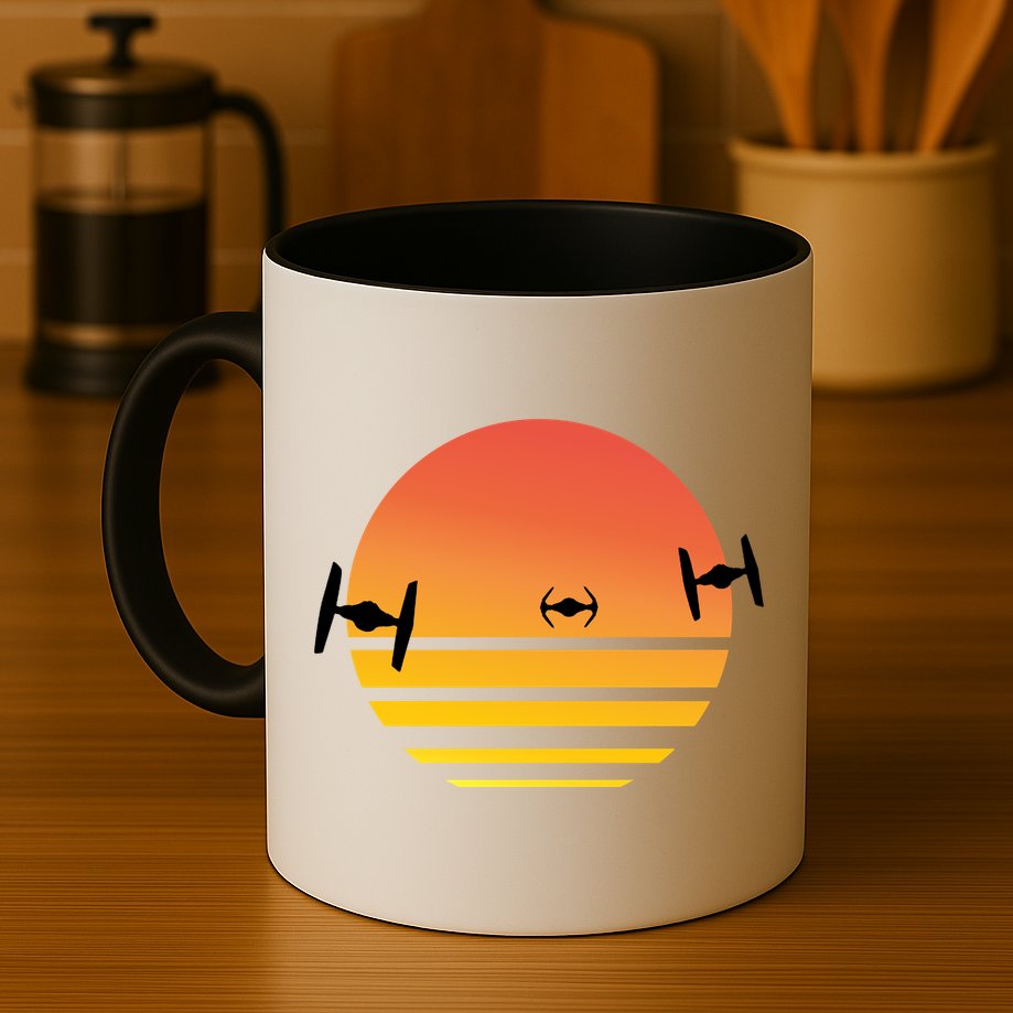 Tie Fighter Sunset Mug