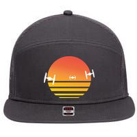 Tie Fighter Sunset 7 Panel Mesh Trucker Snapback Hat
