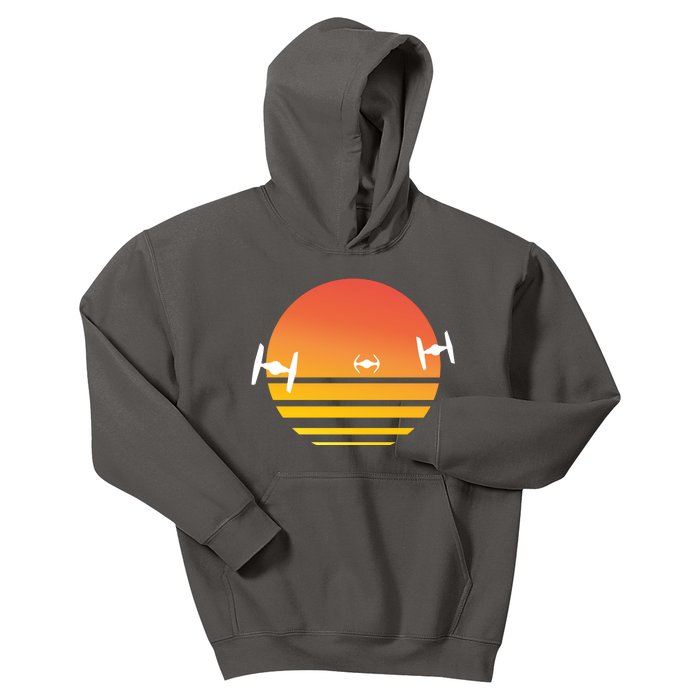 Tie Fighter Sunset Kids Hoodie