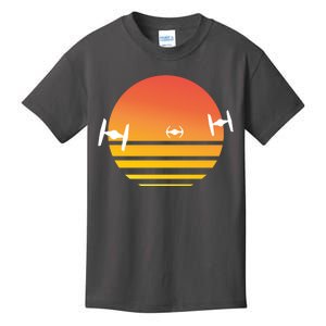 Tie Fighter Sunset Kids T-Shirt