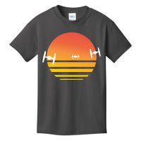 Tie Fighter Sunset Kids T-Shirt