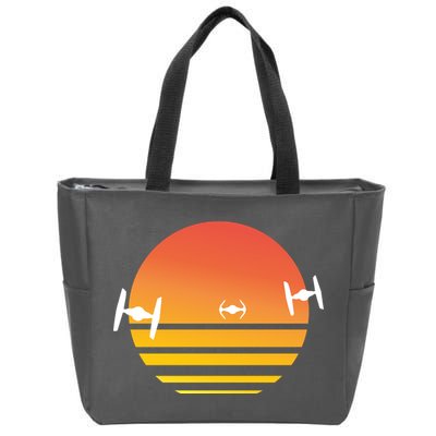 Tie Fighter Sunset Zip Tote Bag