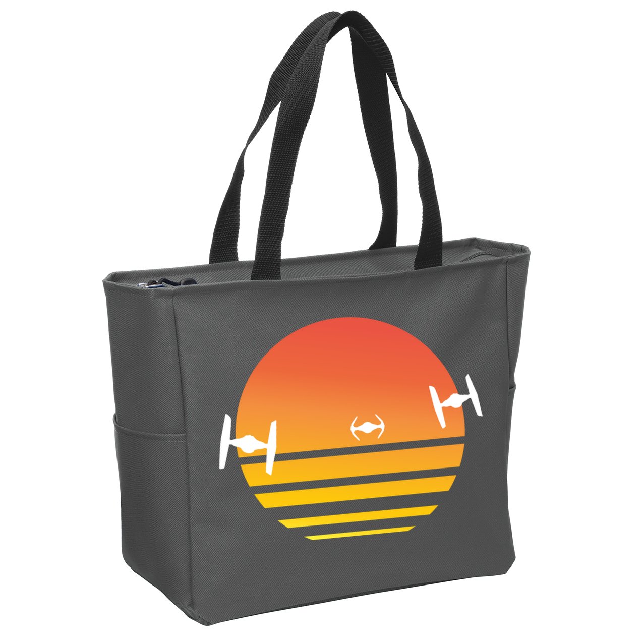 Tie Fighter Sunset Zip Tote Bag