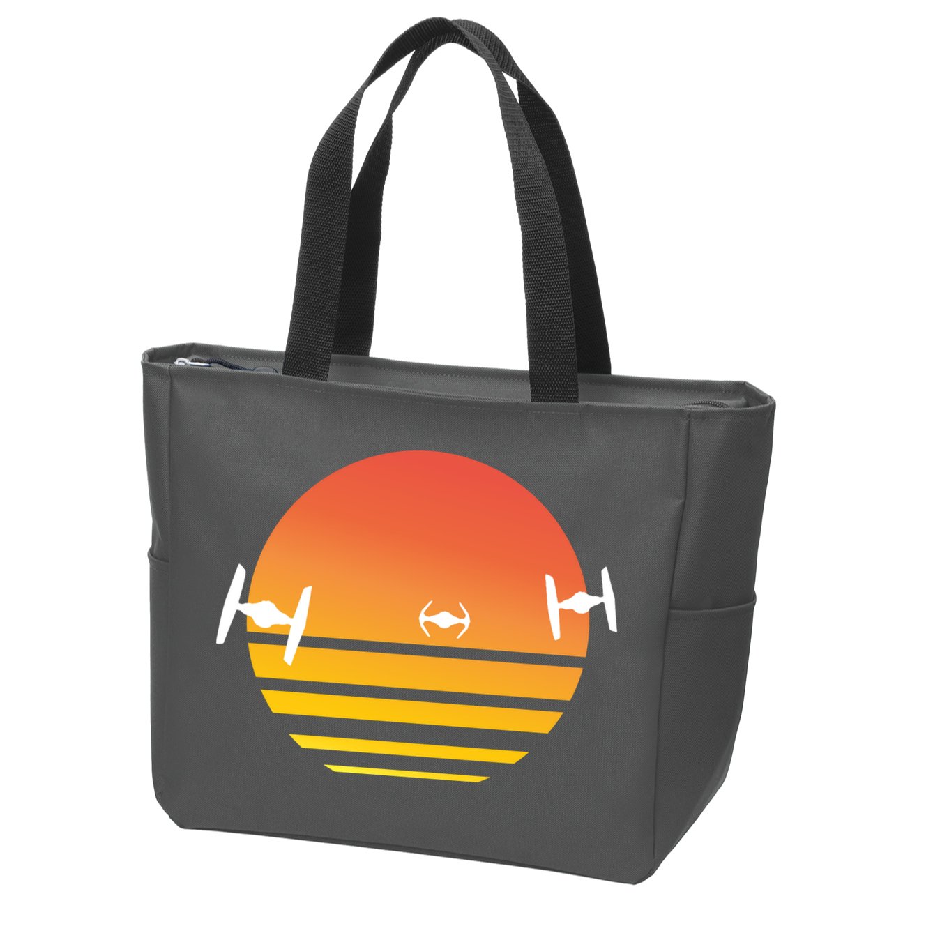 Tie Fighter Sunset Zip Tote Bag