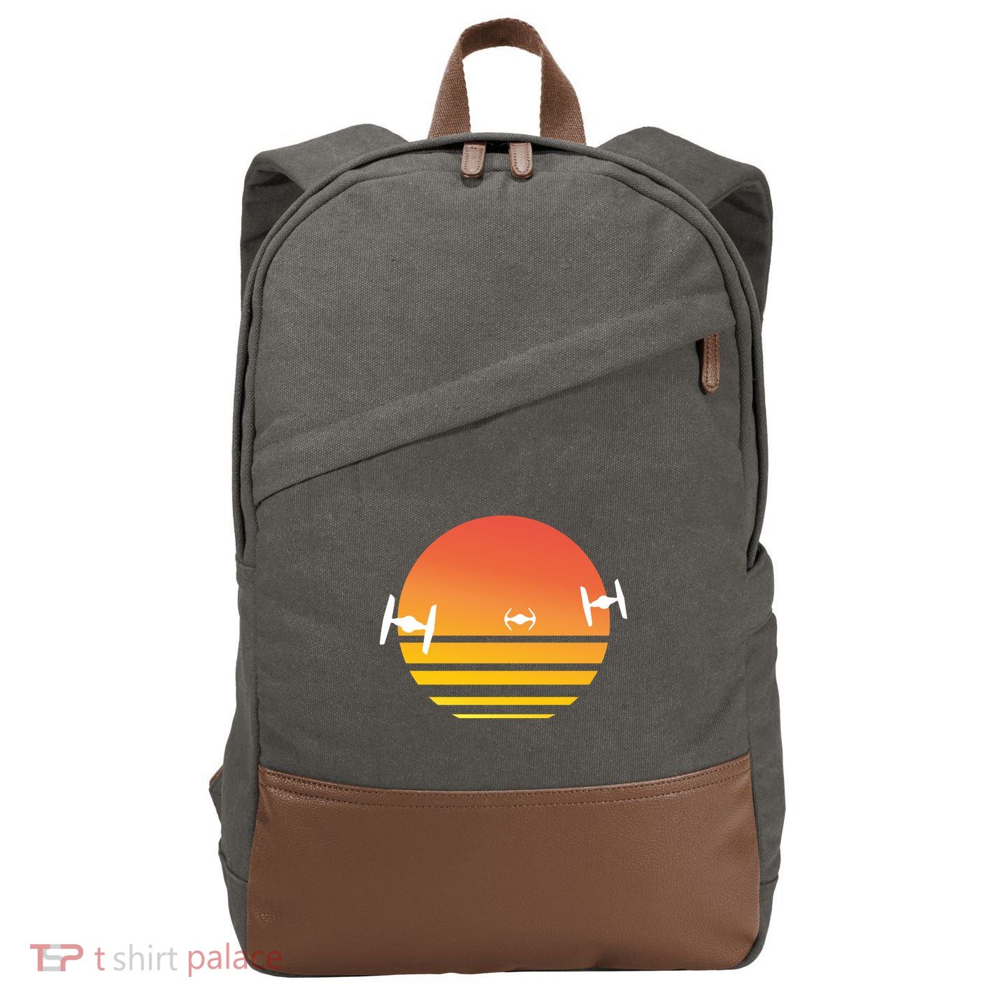 Tie Fighter Sunset Cotton Canvas Backpack