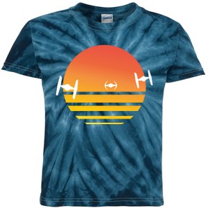 Tie Fighter Sunset Kids Tie-Dye T-Shirt