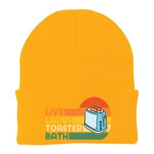 Trendy & Funny Saying Live Laugh Toaster Bath Inspirational Knit Cap Winter Beanie