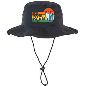 Trendy & Funny Saying Live Laugh Toaster Bath Inspirational Legacy Cool Fit Booney Bucket Hat