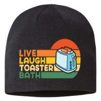 Trendy & Funny Saying Live Laugh Toaster Bath Inspirational Sustainable Beanie