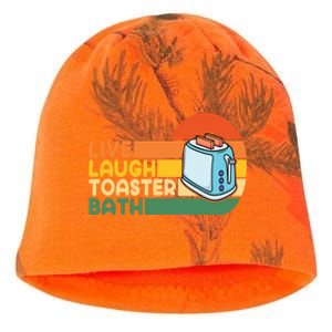 Trendy & Funny Saying Live Laugh Toaster Bath Inspirational Kati - Camo Knit Beanie