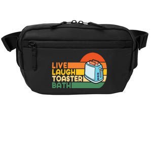 Trendy & Funny Saying Live Laugh Toaster Bath Inspirational Crossbody Pack