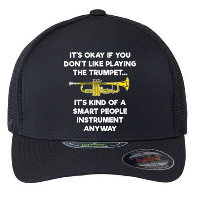 Trumpet Funny Smart People Trumpet Player Flexfit Unipanel Trucker Cap