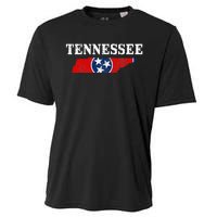 Tennessee Flag State Map Pride Vintage Nashville TN Cooling Performance Crew T-Shirt