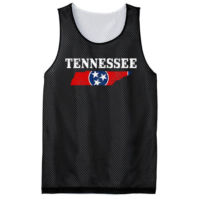 Tennessee Flag State Map Pride Vintage Nashville TN Mesh Reversible Basketball Jersey Tank