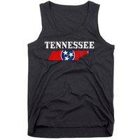 Tennessee Flag State Map Pride Vintage Nashville TN Tank Top