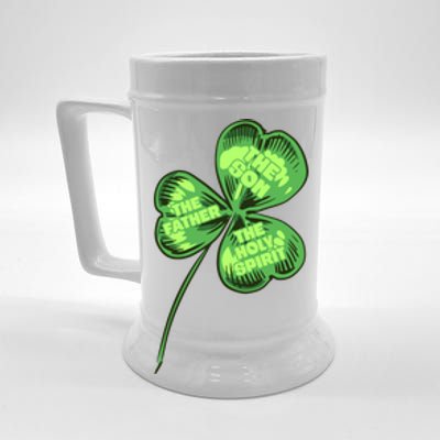 The Father Son Holy Spirit Shamrock St Patrick Day Gift Beer Stein