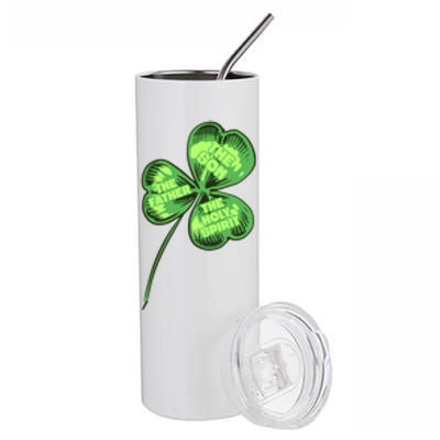 The Father Son Holy Spirit Shamrock St Patrick Day Gift Stainless Steel Tumbler