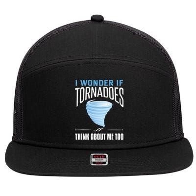 Tornado Funny Storm Chaser Chasing Storms 7 Panel Mesh Trucker Snapback Hat