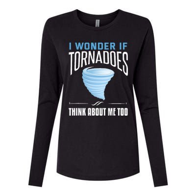 Tornado Funny Storm Chaser Chasing Storms Womens Cotton Relaxed Long Sleeve T-Shirt