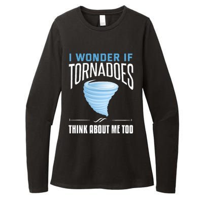 Tornado Funny Storm Chaser Chasing Storms Womens CVC Long Sleeve Shirt