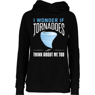 Tornado Funny Storm Chaser Chasing Storms Womens Funnel Neck Pullover Hood