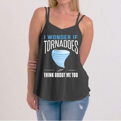 Tornado Funny Storm Chaser Chasing Storms Women's Strappy Tank