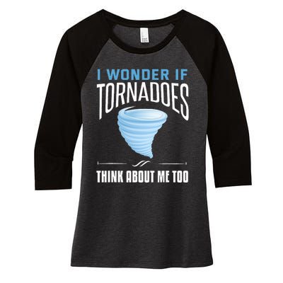 Tornado Funny Storm Chaser Chasing Storms Women's Tri-Blend 3/4-Sleeve Raglan Shirt