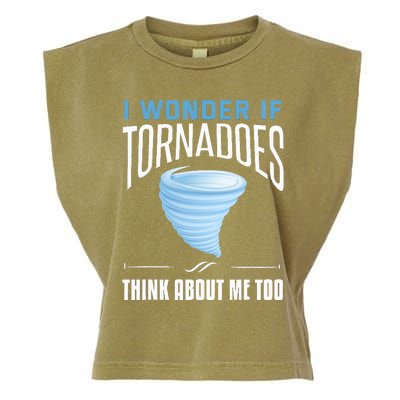 Tornado Funny Storm Chaser Chasing Storms Garment-Dyed Women's Muscle Tee