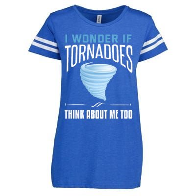 Tornado Funny Storm Chaser Chasing Storms Enza Ladies Jersey Football T-Shirt