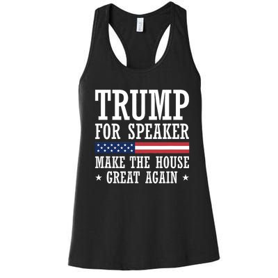 Trump For Speaker House Of Representatives Women's Racerback Tank