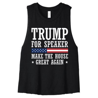 Trump For Speaker House Of Representatives Women's Racerback Cropped Tank