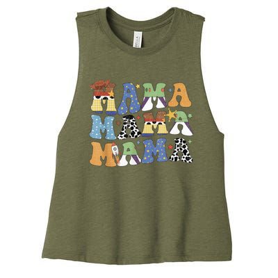 Toy Funny Story Mama - Boy Mom Mother's Day Tee for Wo Women's Racerback Cropped Tank