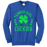 Tennis Funny St Patrick's Day Female Tennis Player Funny Gift Sweatshirt