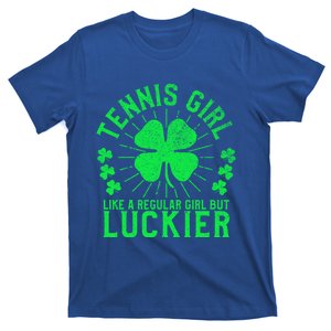 Tennis Funny St Patrick's Day Female Tennis Player Funny Gift T-Shirt