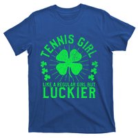 Tennis Funny St Patrick's Day Female Tennis Player Funny Gift T-Shirt