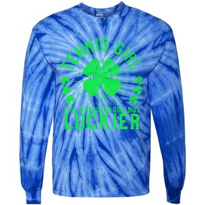 Tennis Funny St Patrick's Day Female Tennis Player Funny Gift Tie-Dye Long Sleeve Shirt