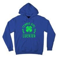 Tennis Funny St Patrick's Day Female Tennis Player Funny Gift Tall Hoodie