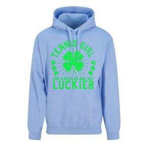 Tennis Funny St Patrick's Day Female Tennis Player Funny Gift Unisex Surf Hoodie