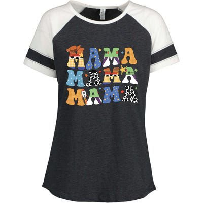 Toy Funny Story Mama Boy Mom Mothers Day Enza Ladies Jersey Colorblock Tee