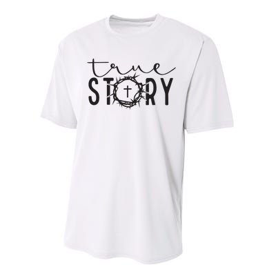 True Funny Story Easter He Is Risen Religious Easter Christian Fa Performance Sprint T-Shirt