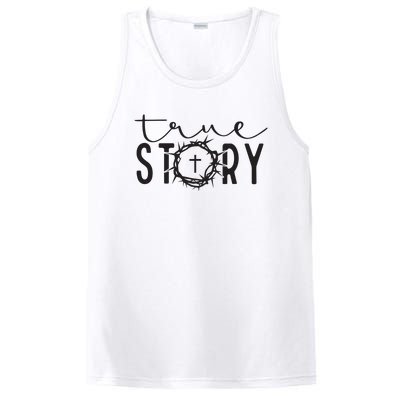 True Funny Story Easter He Is Risen Religious Easter Christian Fa PosiCharge Competitor Tank