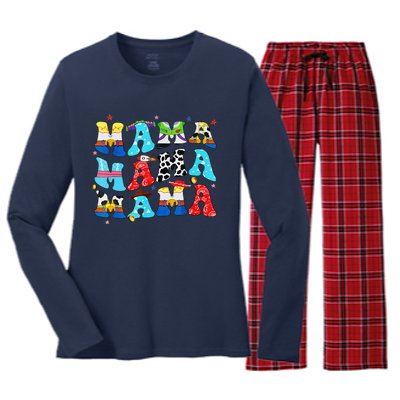 Toy Funny Story Mama Boy Mom MotherS Day Women's Long Sleeve Flannel Pajama Set 