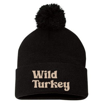 Thanksgiving For Sibling Wild Turkey Pom Pom 12in Knit Beanie