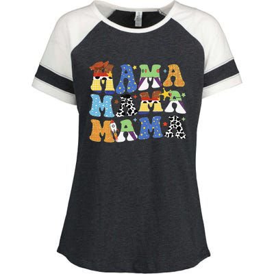 Toy Funny Story Mama Boy Mom Mothers Day Enza Ladies Jersey Colorblock Tee