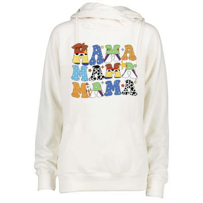 Toy Funny Story Mama Boy Mom Mothers Day Womens Funnel Neck Pullover Hood