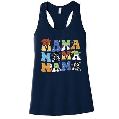 Toy Funny Story Mama Boy Mom Mothers Day Women's Racerback Tank