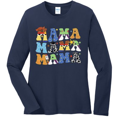 Toy Funny Story Mama Boy Mom Mothers Day Ladies Long Sleeve Shirt