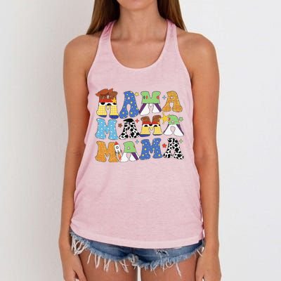 Toy Funny Story Mama Boy Mom Mothers Day Women's Knotted Racerback Tank